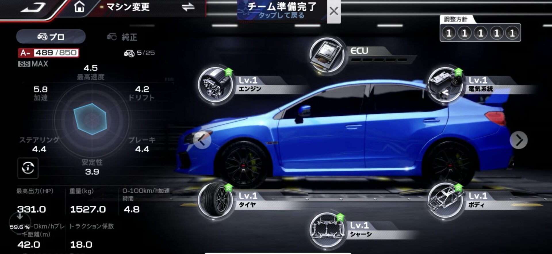 レーシングマスター カスタマイズ