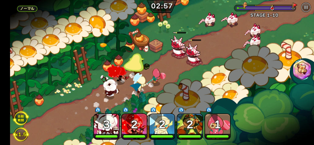 クッキーランキングダムゲーム画面