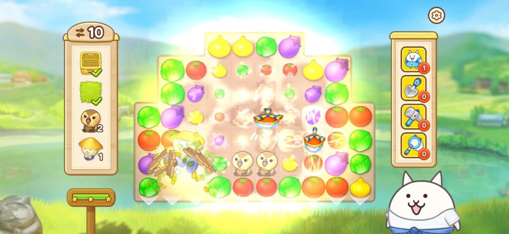 パズルで豊作！にゃんこ村コンティニュー